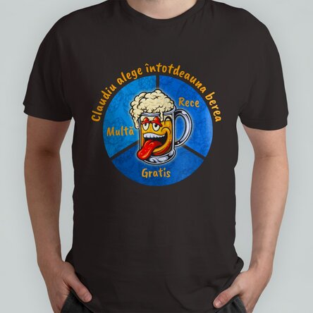 Tricou din bumbac personalizat cu text - Calitățile berii