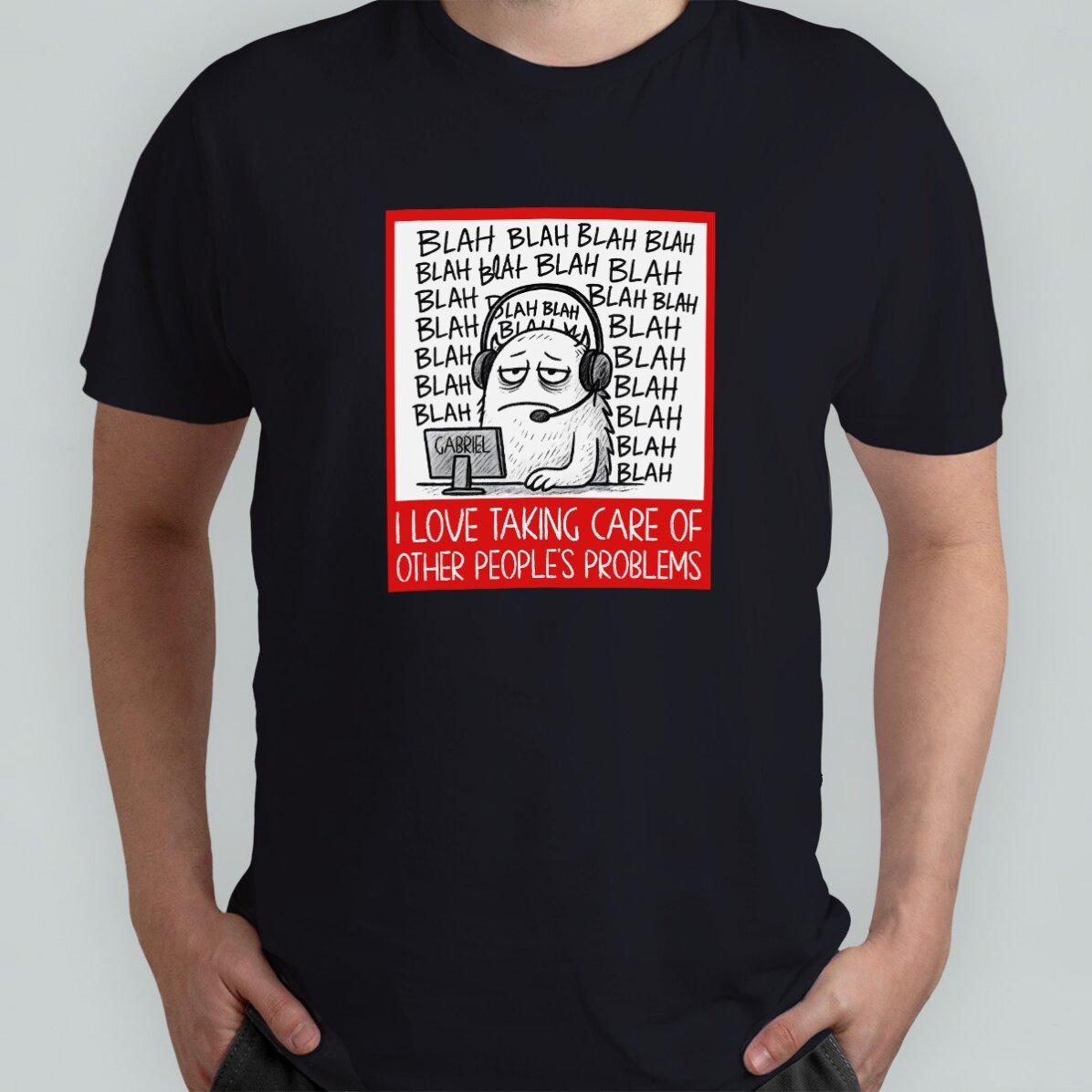 Tricou din bumbac personalizat cu text - Call Center