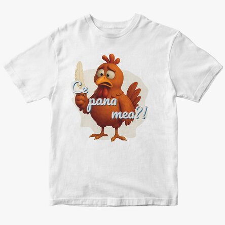 Tricou din bumbac personalizat cu text - Ce pana mea?