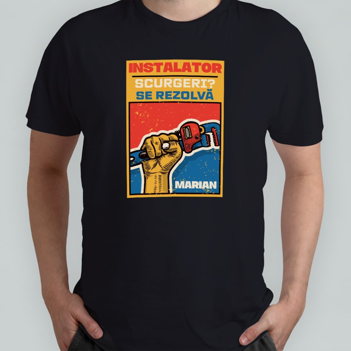 Tricou din bumbac personalizat cu text - Cheie Stillson