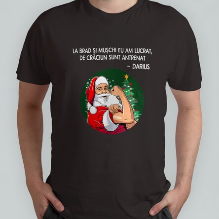 Tricou din bumbac personalizat cu text - Christmas power