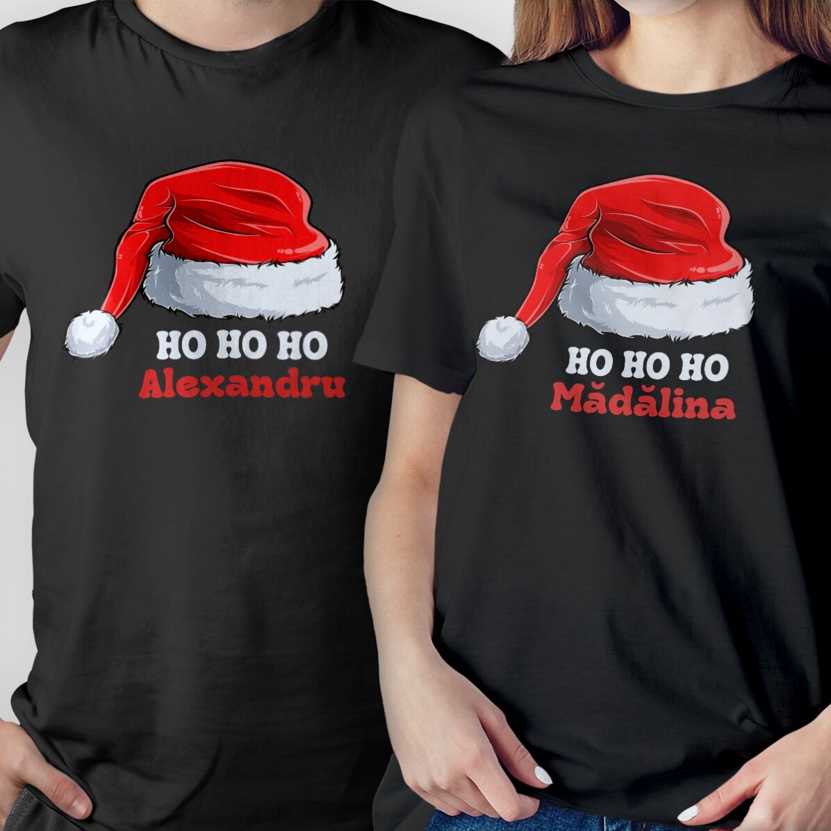 Tricou din bumbac personalizat cu text - Crăciun