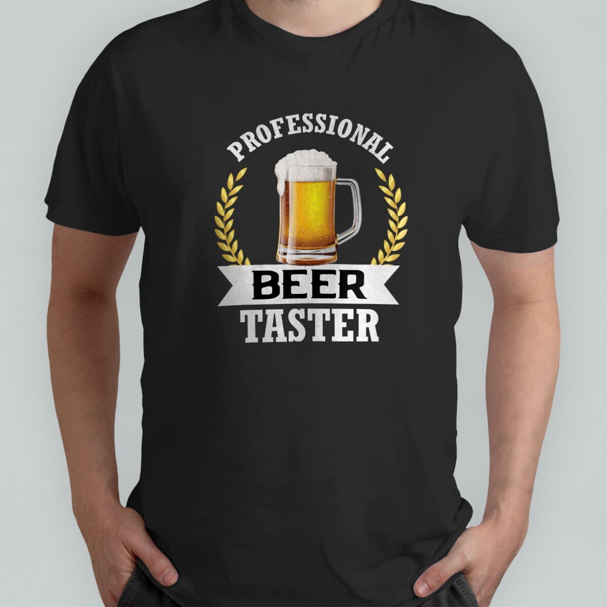 Tricou din bumbac personalizat cu text - Degustător de bere