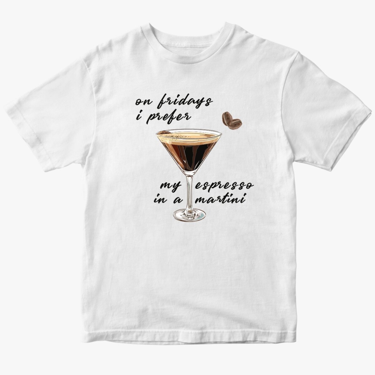 Tricou din bumbac personalizat cu text - Espresso Martini