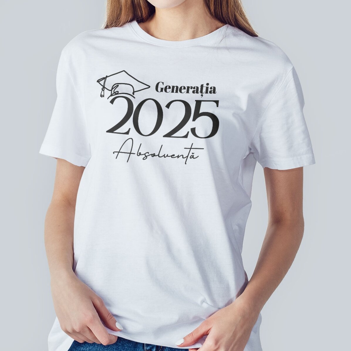 Tricou din bumbac personalizat cu text - Graduation