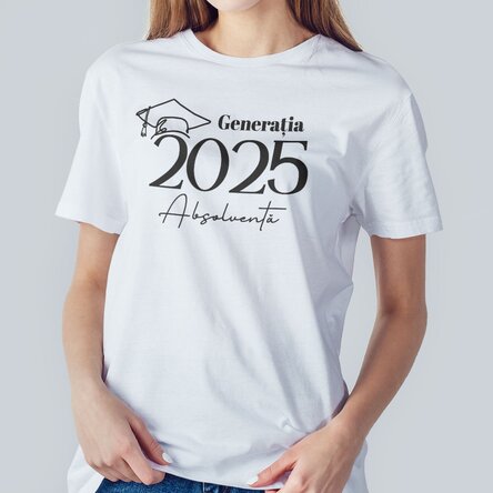 Tricou din bumbac personalizat cu text - Graduation
