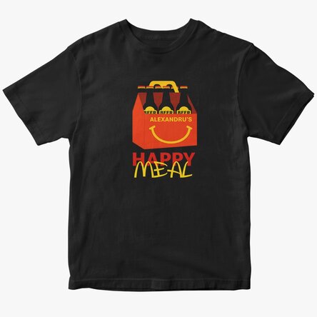 Персонализирана памучна тениска с надпис - Happy beer