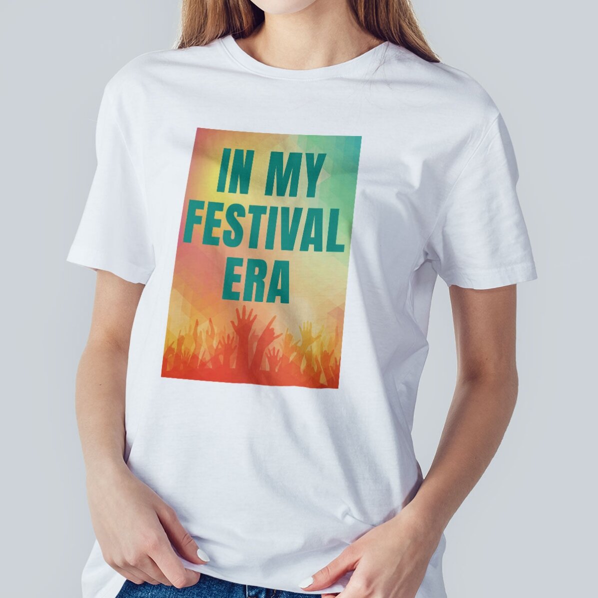 Tricou din bumbac personalizat cu text - In My Festival Era