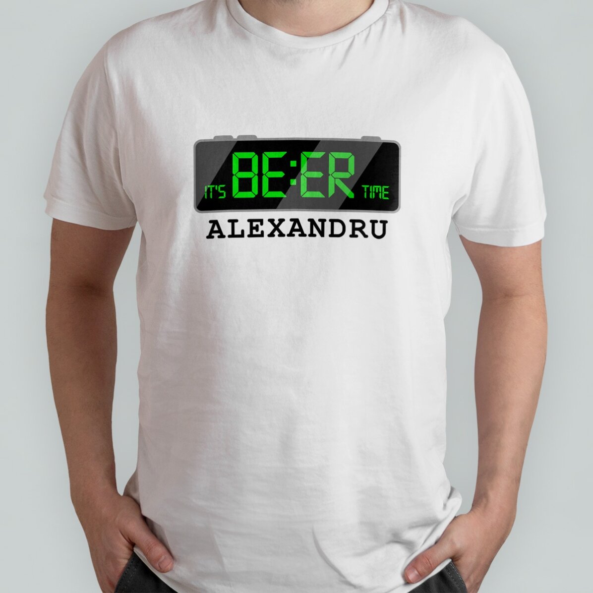 Tricou din bumbac personalizat cu text - It