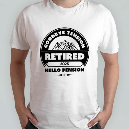 Tricou din bumbac personalizat cu text - La pensie