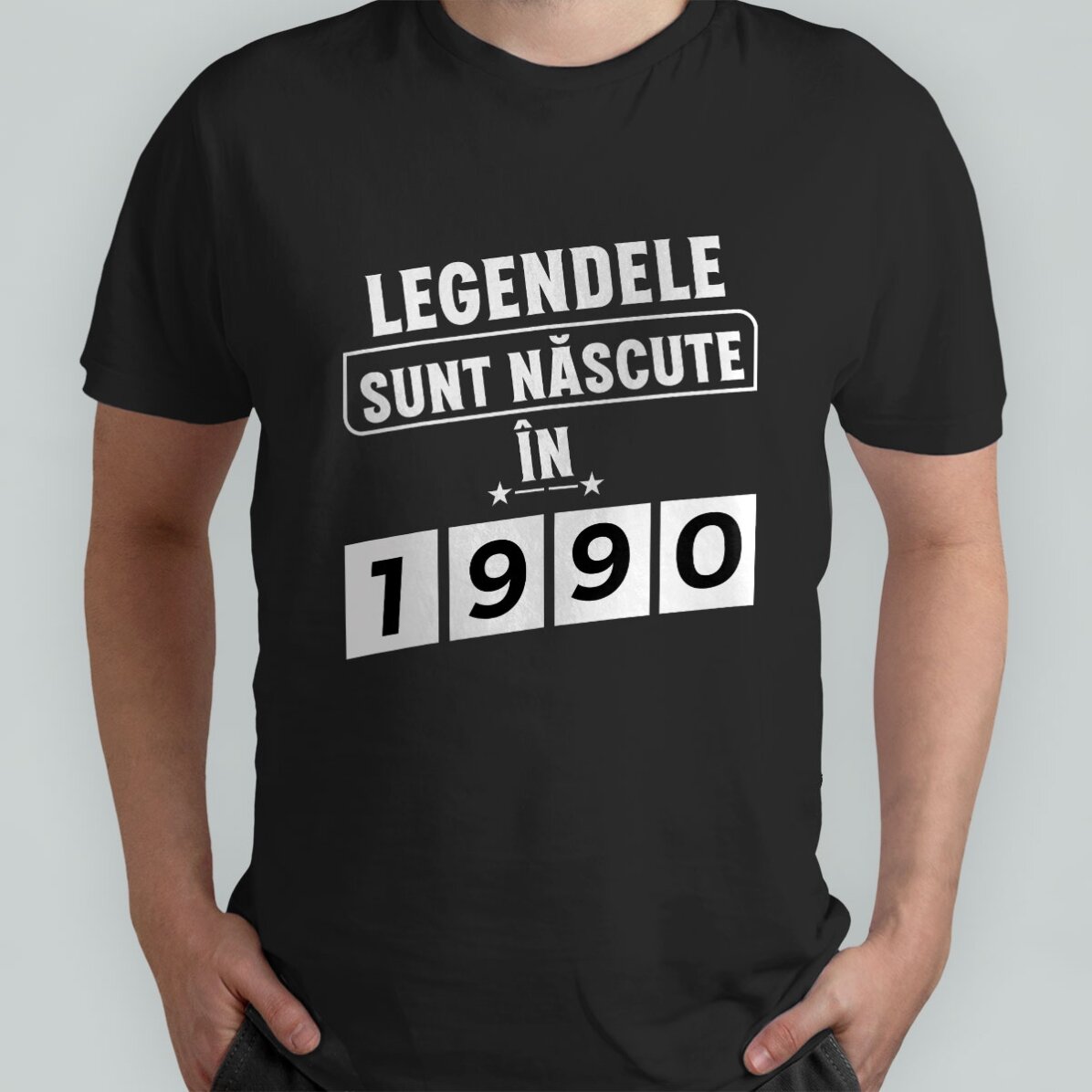 Tricou din bumbac personalizat cu text - Legends are born in
