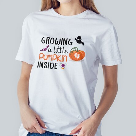 Tricou din bumbac personalizat cu text - Little Pumpkin