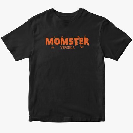 Персонализирана памучна тениска с надпис - Momster