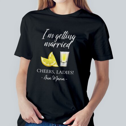 Tricou din bumbac personalizat cu text pentru burlăcițe