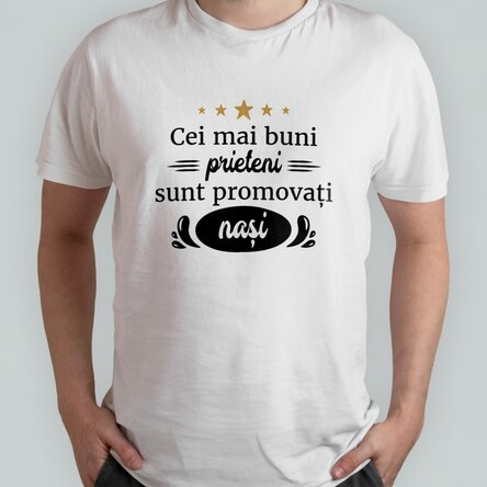 Tricou din bumbac personalizat cu text - Promovați nași