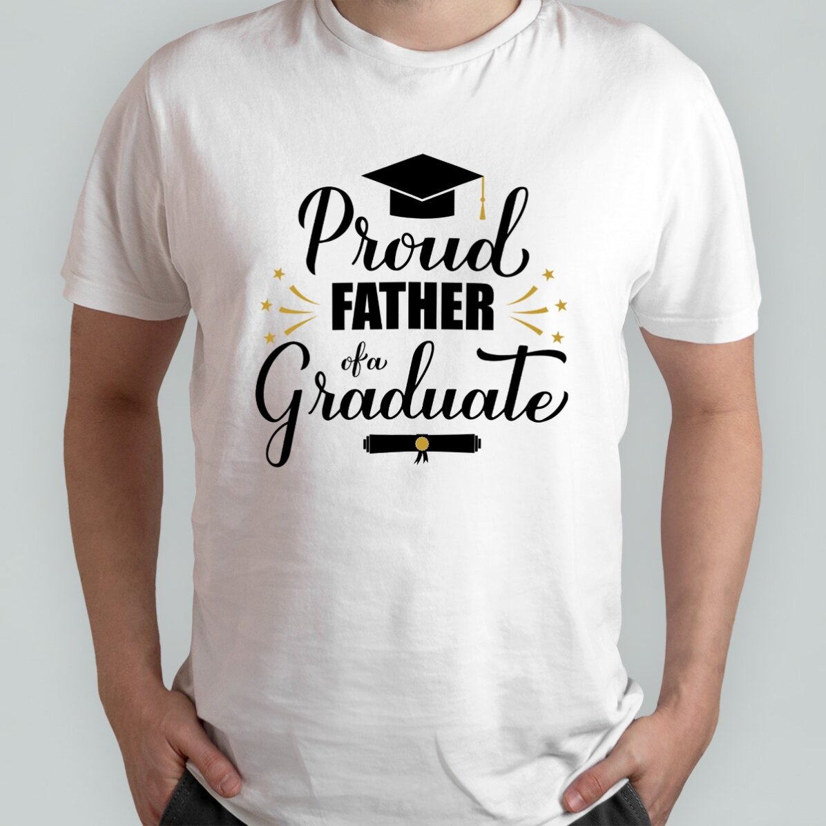 Tricou din bumbac personalizat cu text - Proud