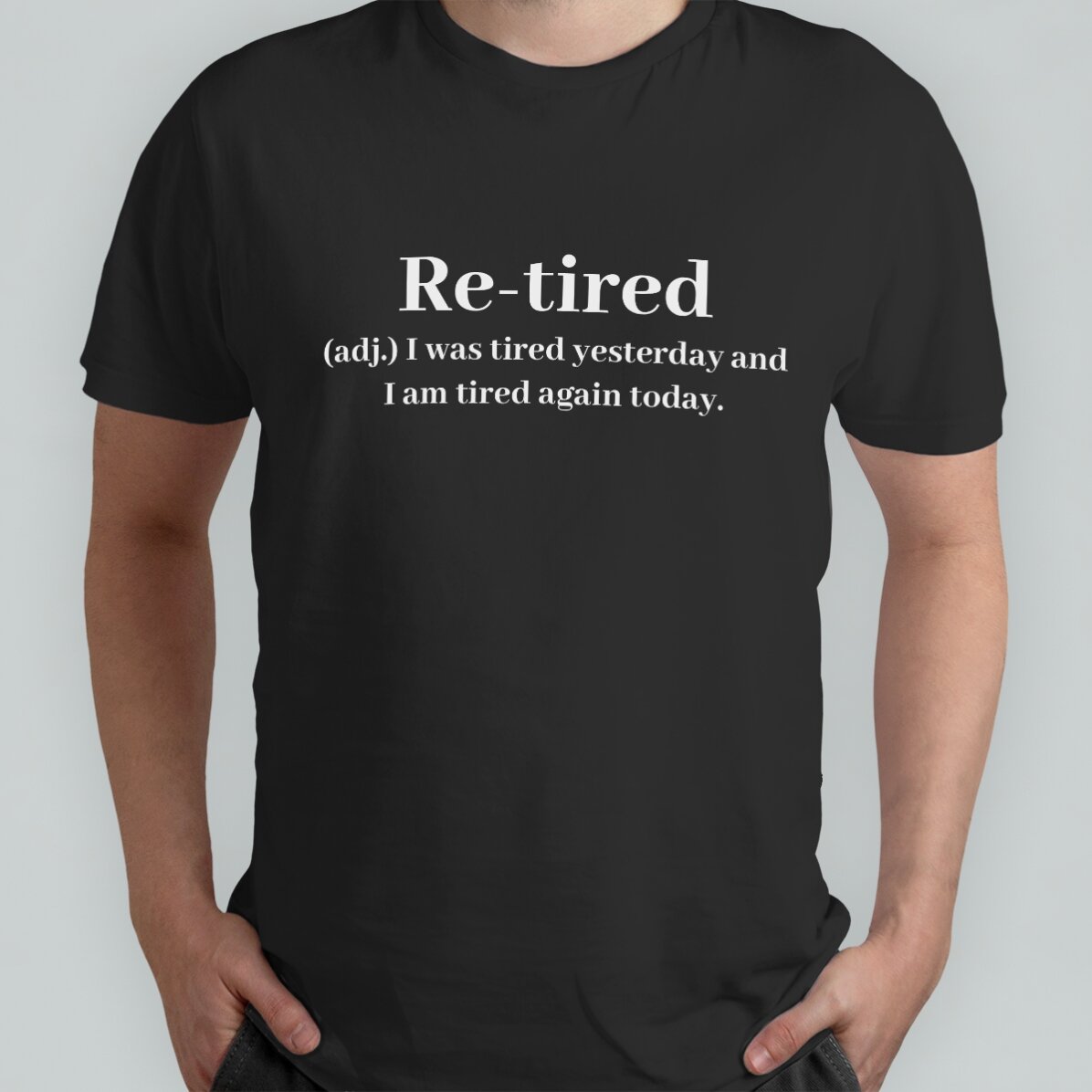 Памучна тениска с персонализиран надпис - Re-tired
