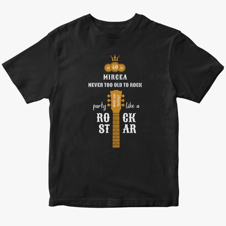 Персонализирана памучна тениска с текст - Rockstar