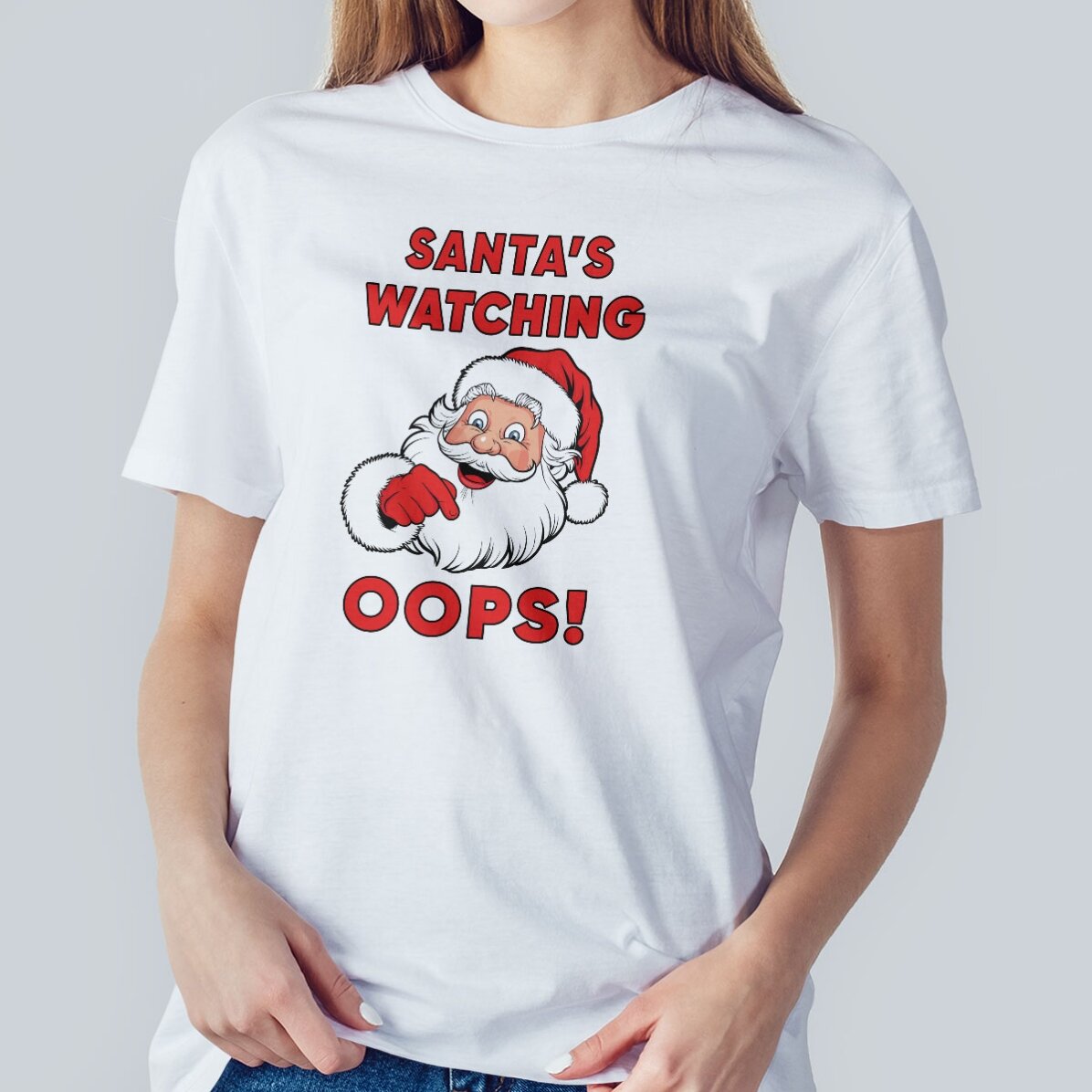 Tricou din bumbac personalizat cu text - Santa
