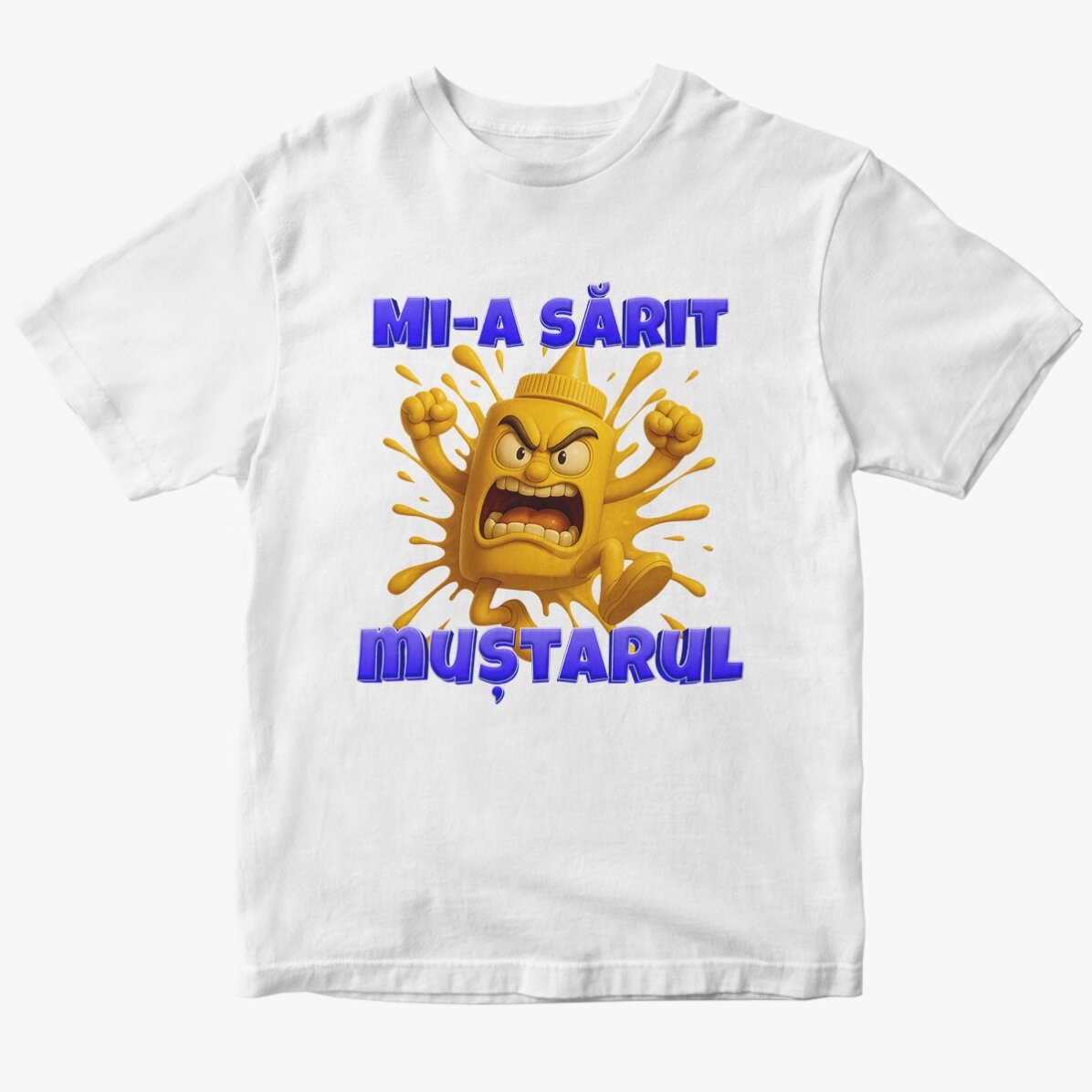 Tricou din bumbac personalizat cu text - Sare muștarul