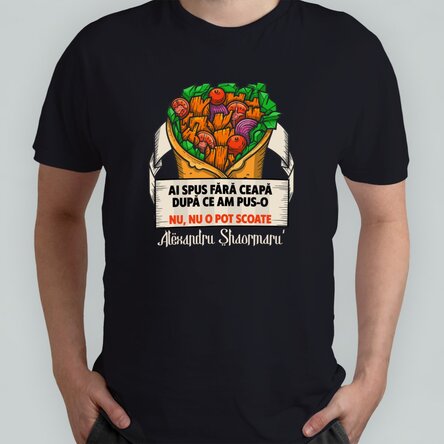 Tricou din bumbac personalizat cu text - Shaormar