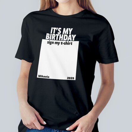 Tricou din bumbac personalizat cu text - Sign my shirt