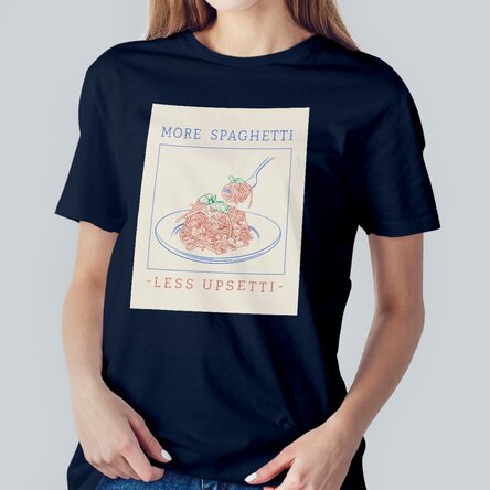 Tricou din bumbac personalizat cu text - Spaghetti