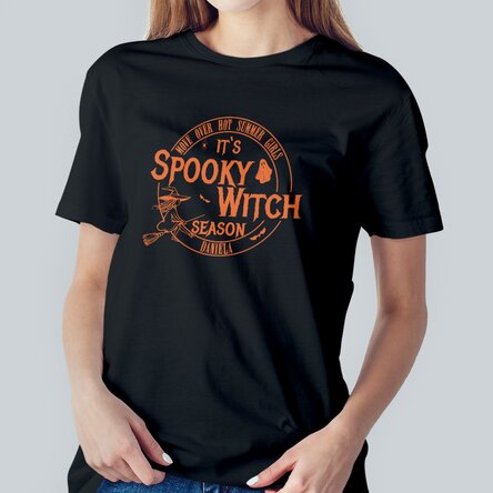Tricou din bumbac personalizat cu text - Spooky Witch
