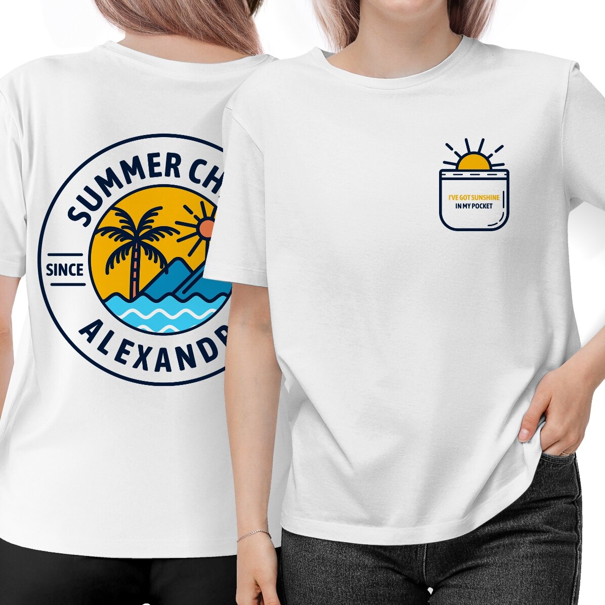 Tricou din bumbac personalizat cu text - Summer child