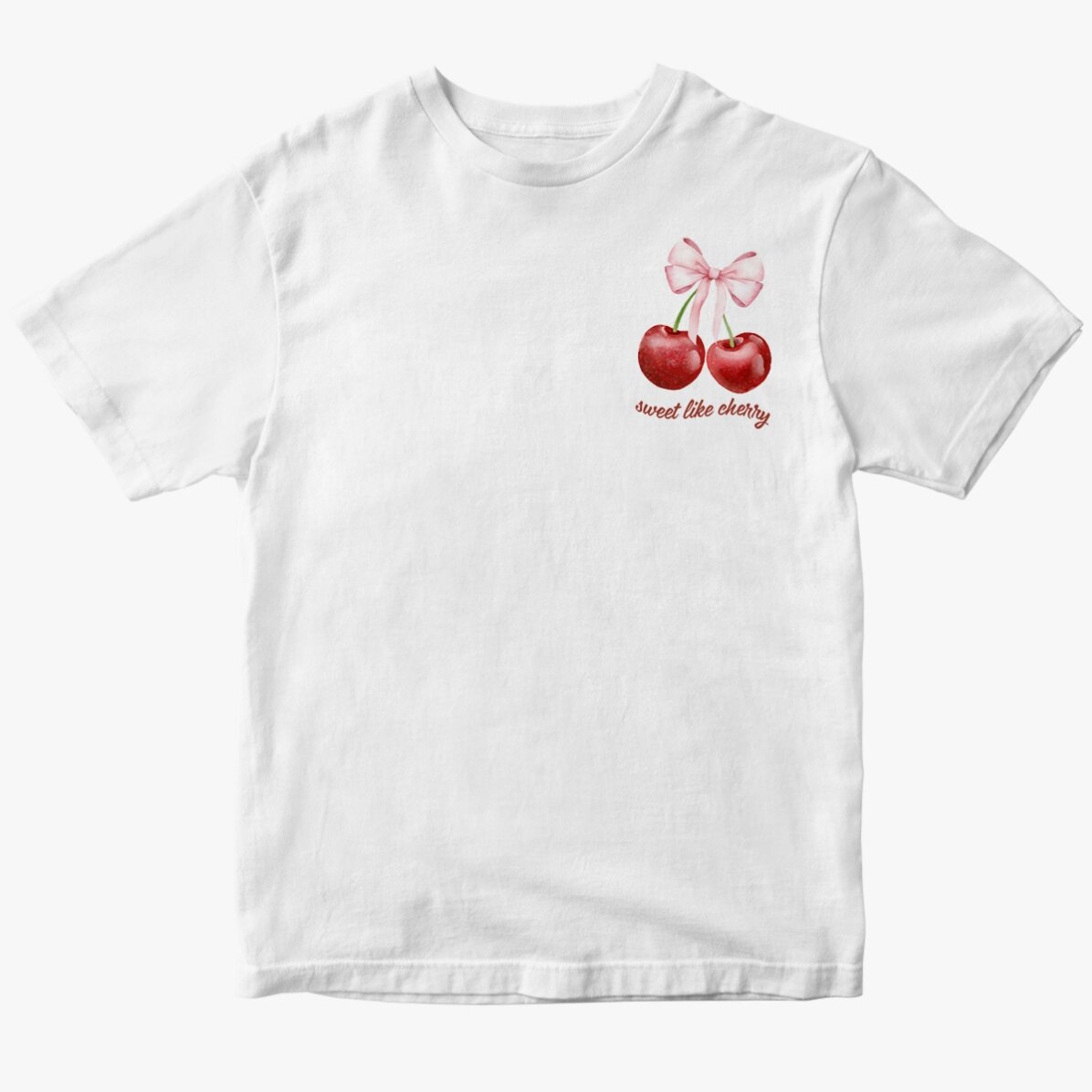 Tricou din bumbac personalizat cu text - Sweet like cherry