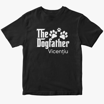 Персонализирана памучна тениска с текст - The Dogfather