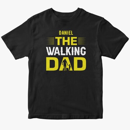 Персонализирана памучна тениска с надпис - The Walking Dad