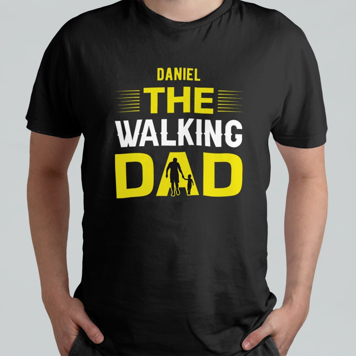 Tricou din bumbac personalizat cu text - The Walking Dad