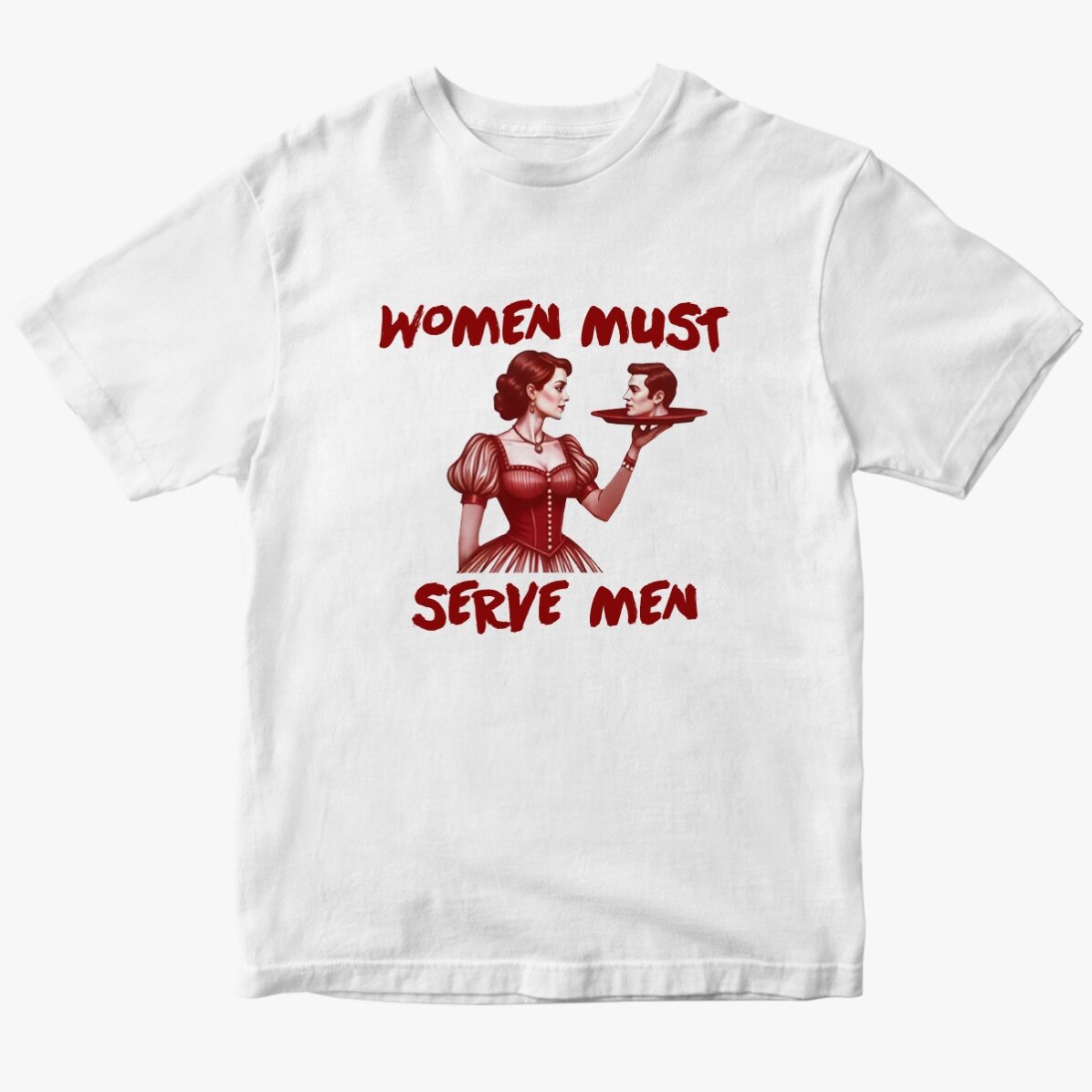 Tricou din bumbac personalizat cu text - Women must serve men