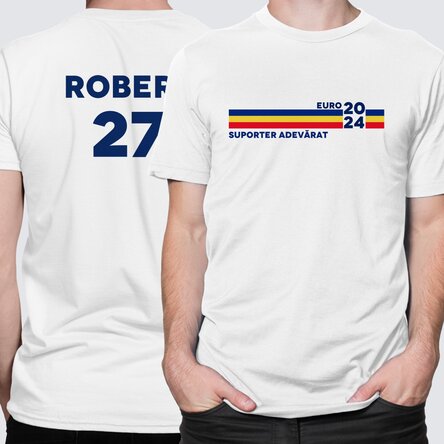 Tricou din bumbac personalizat față-verso cu text - Echipa națională
