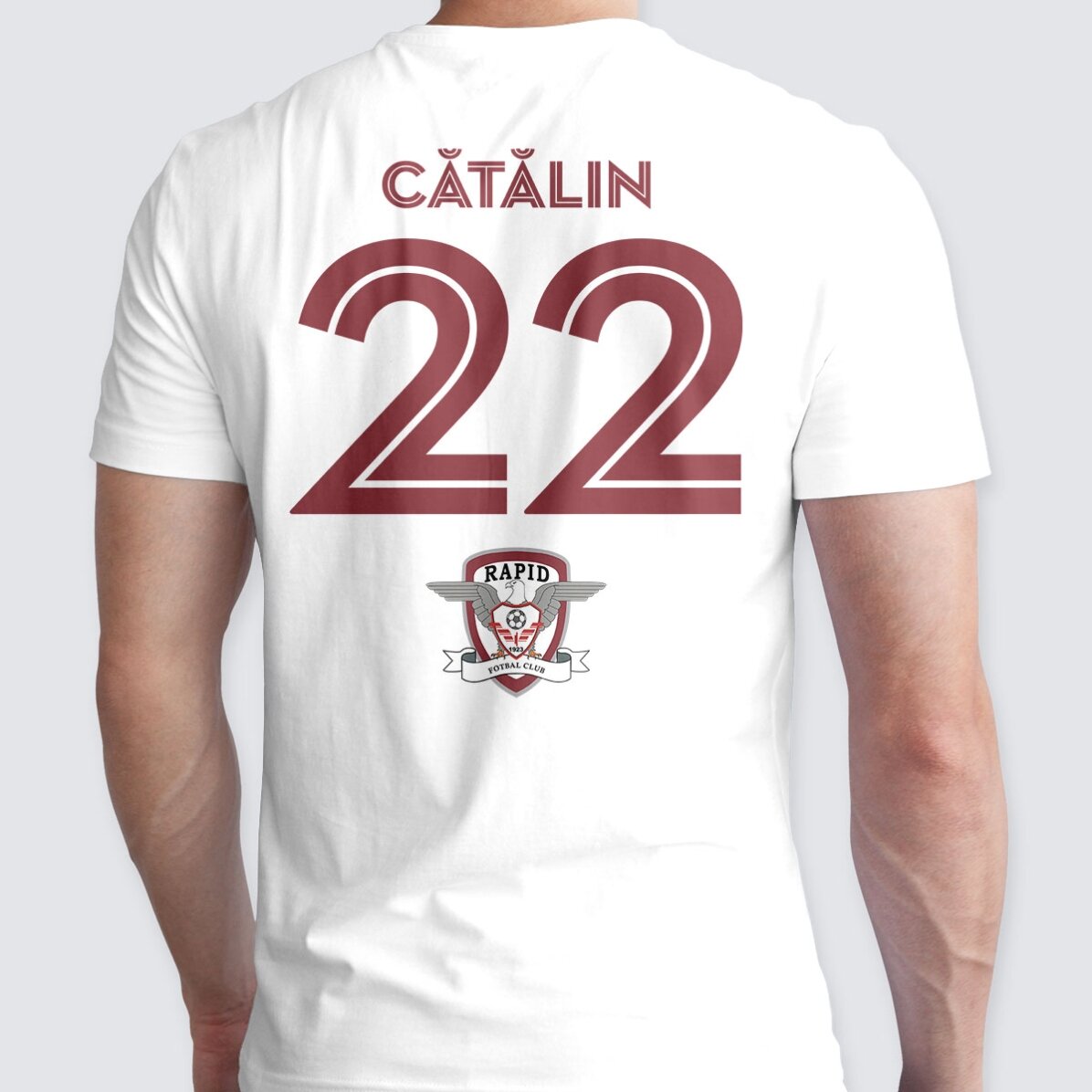 Tricou din bumbac personalizat FC Rapid cu nume și număr