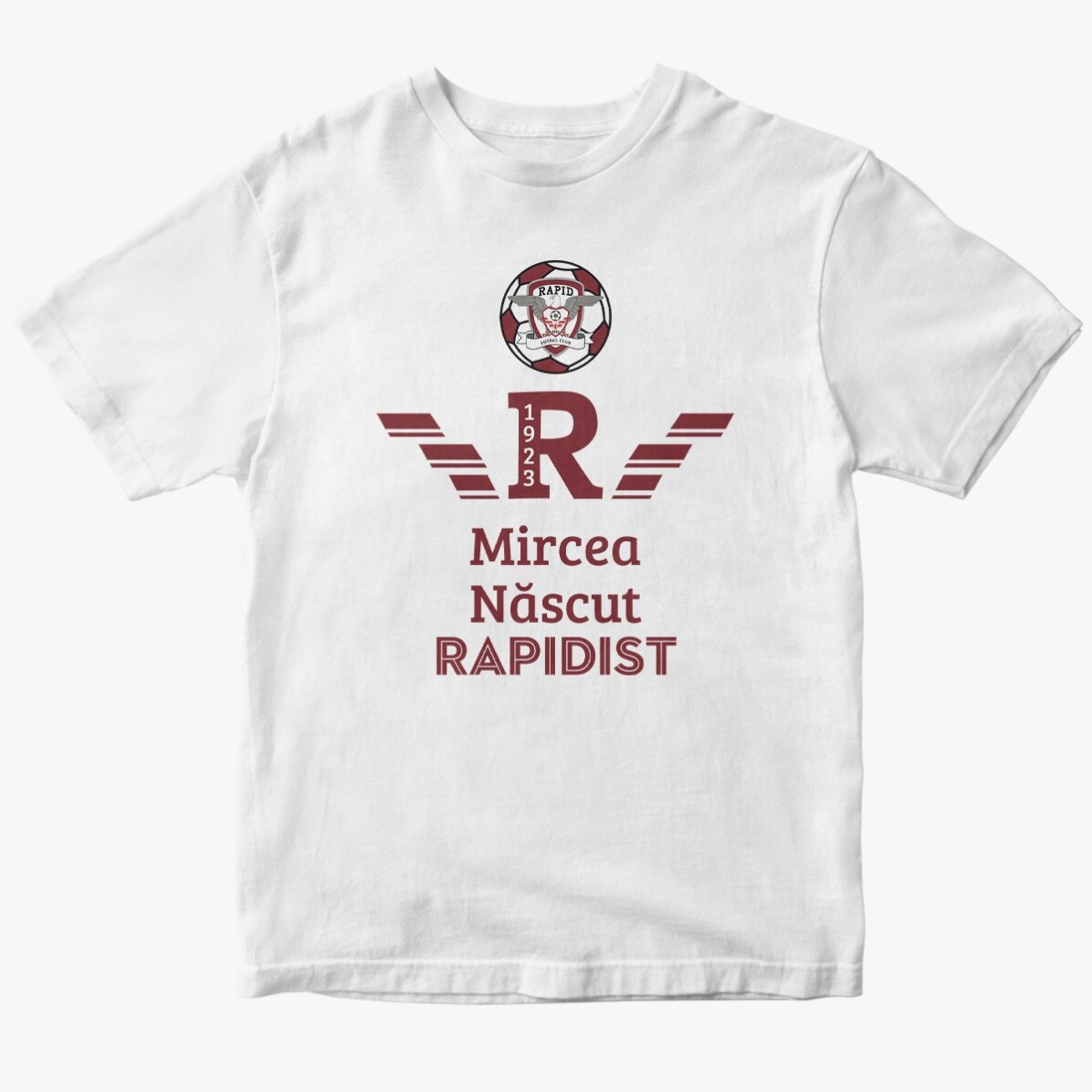 FC Rapid 1923 персонализирана памучна тениска с надпис - Born Rapidist