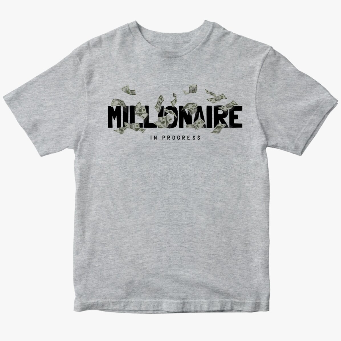 Tricou din bumbac personalizat - Millionaire in progress