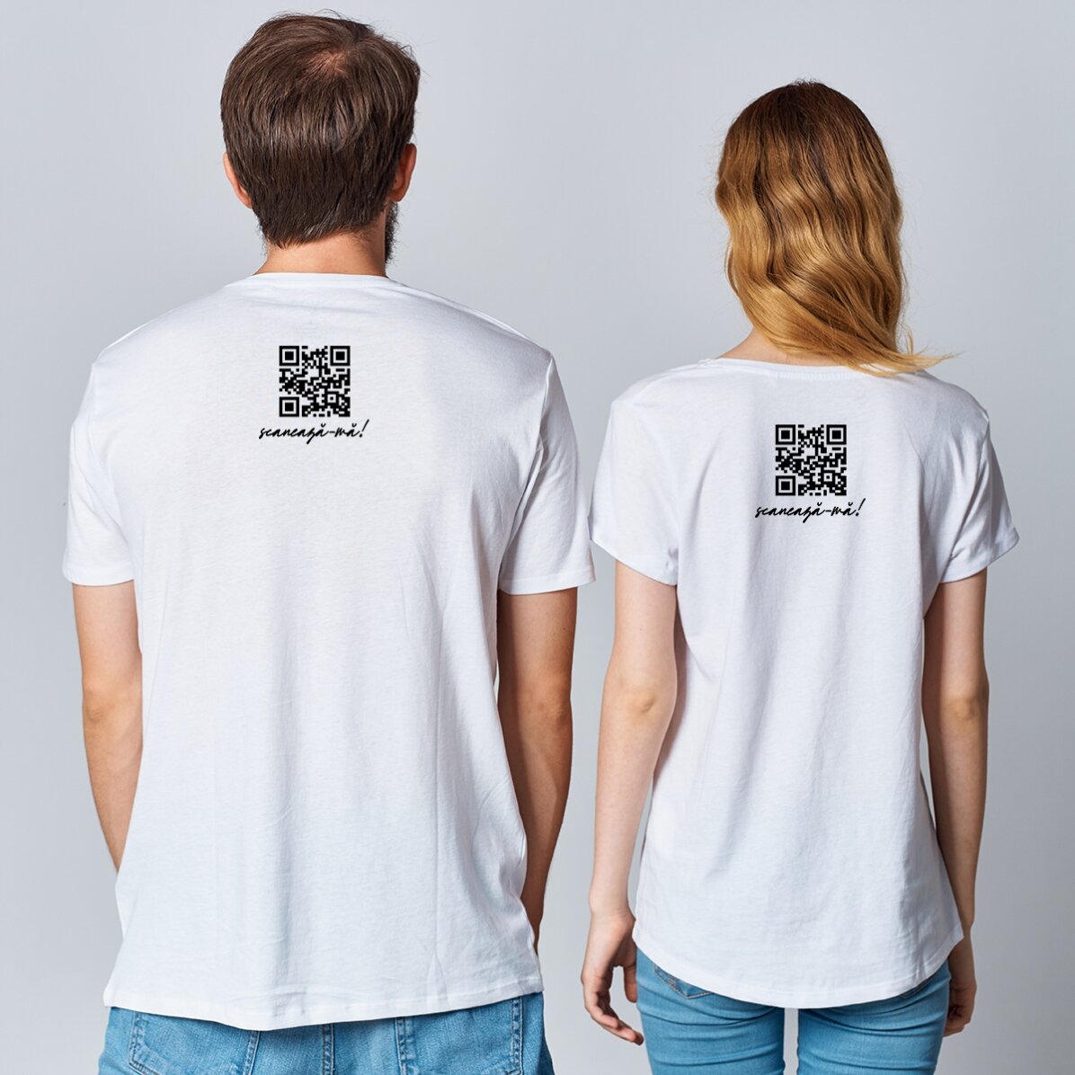 Tricou personalizat cu Cod QR și text