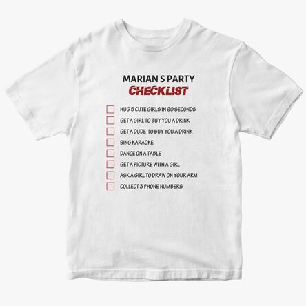Персонализирана тениска с текст - Checklist
