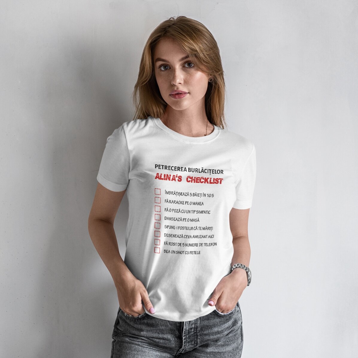 Tricou personalizat cu text - Checklist