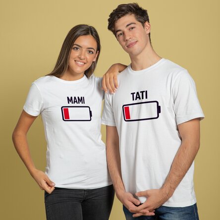 Tricou personalizat cu text - Low battery