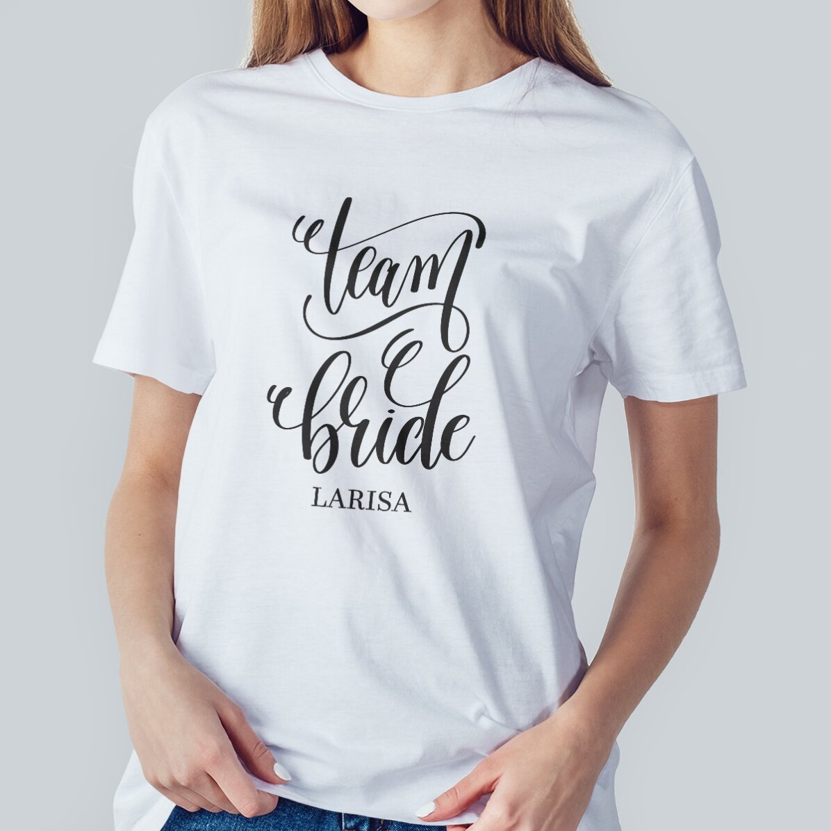 Tricou personalizat cu text pentru burlăcițe - Team Bride