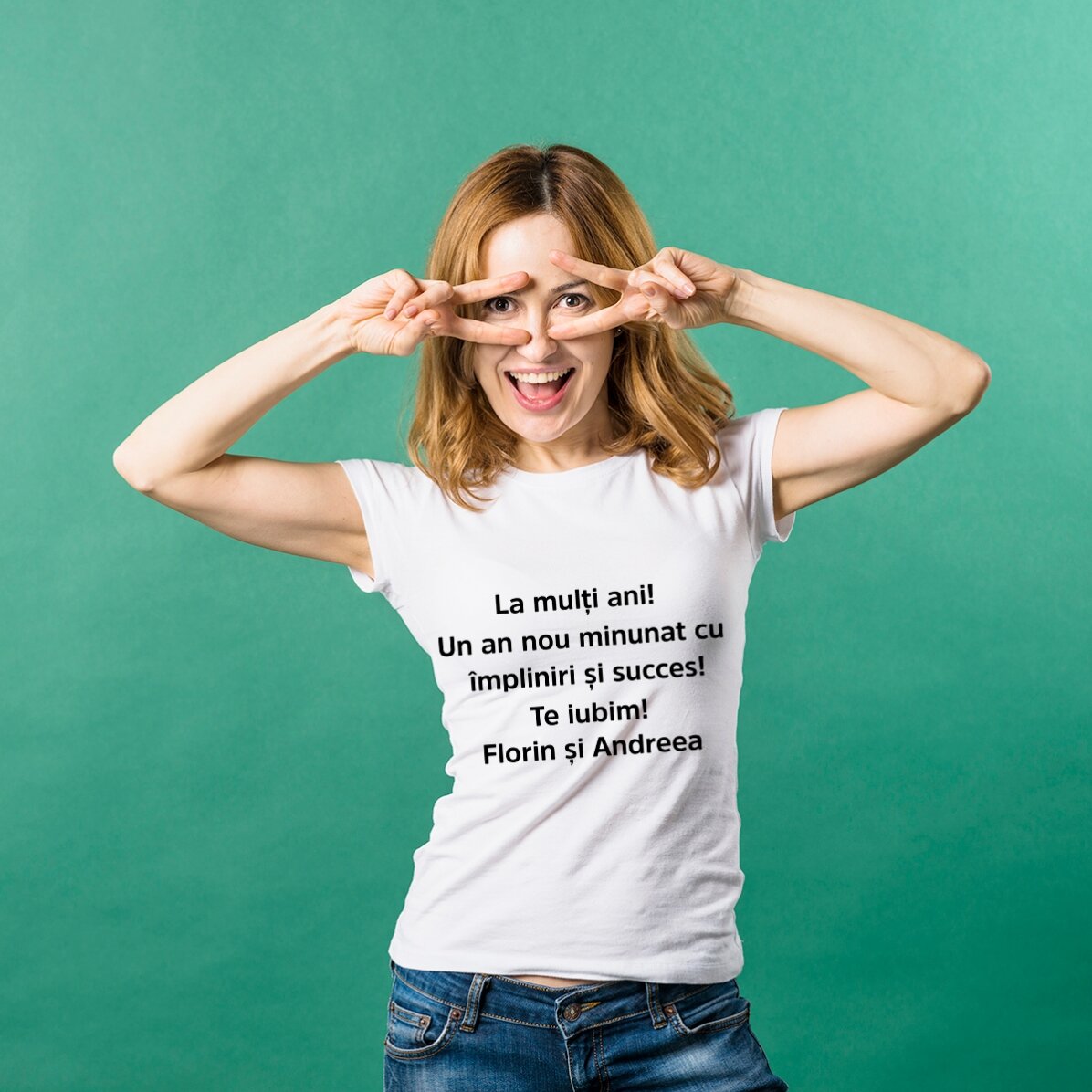 Tricou personalizat cu text 