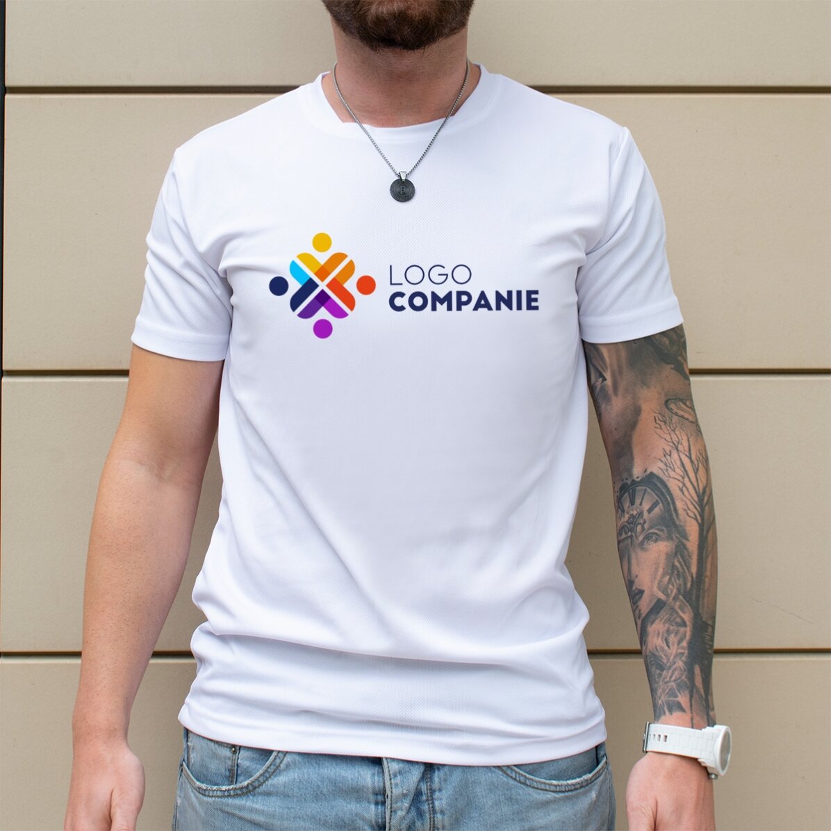 Tricou sport personalizat cu logo landscape