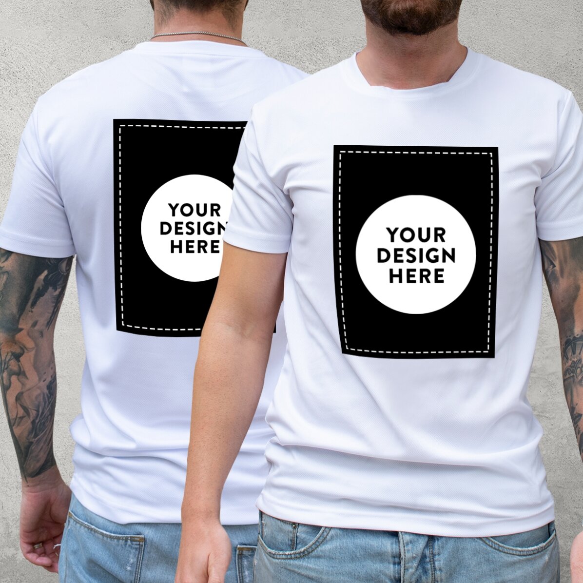 Tricou sport personalizat față-verso cu grafica ta 