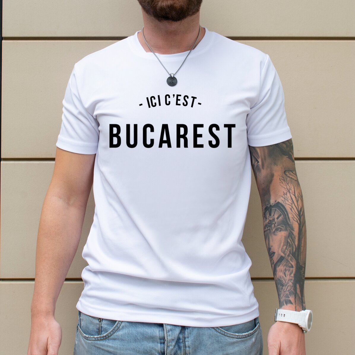 Tricou sport personalizat pe față cu mesaj