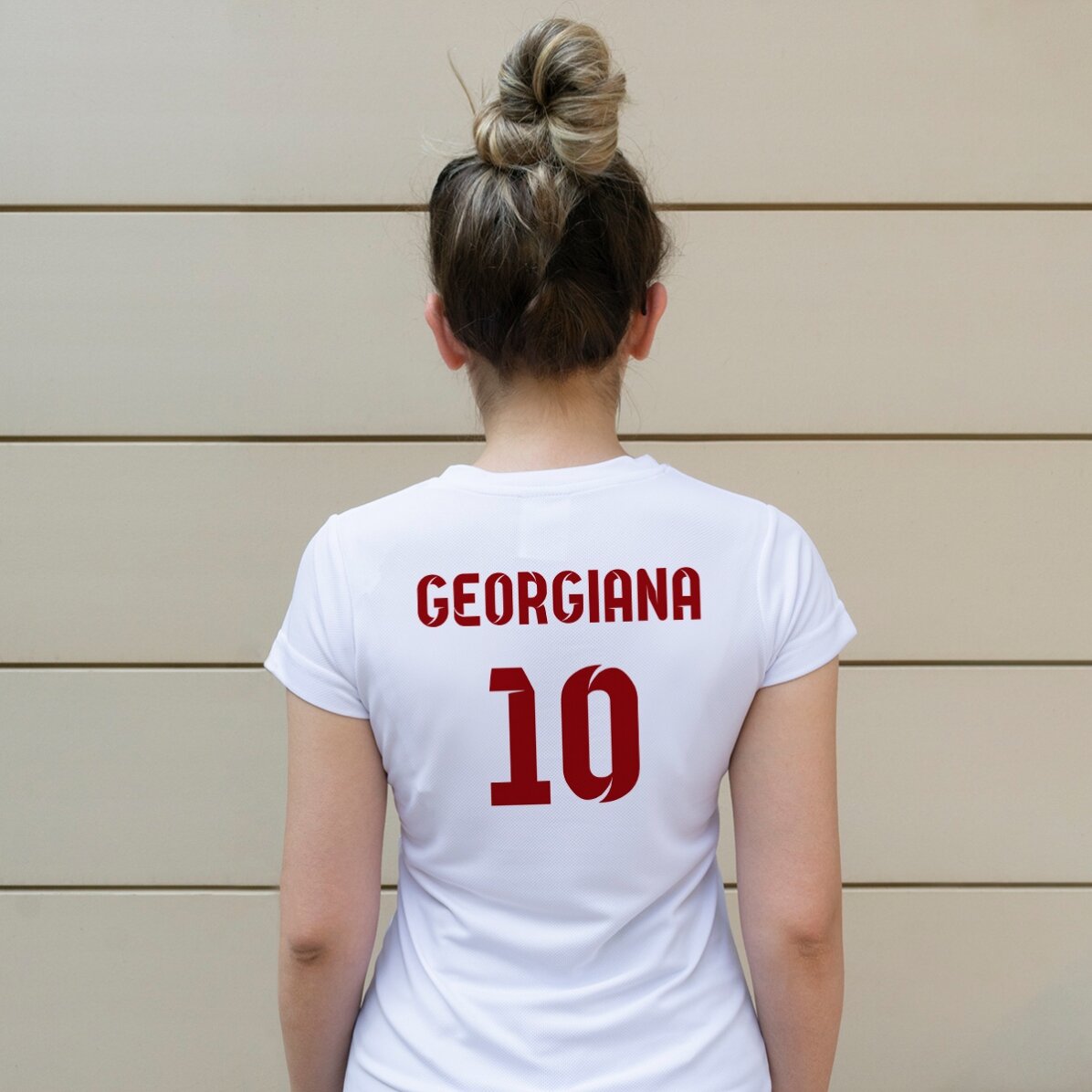 Tricou sport personalizat pe spate cu nume și număr - model fotbal