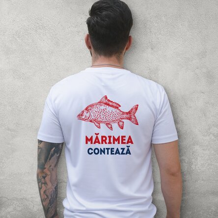 Tricou sport personalizat pe spate cu text - Mărimea contează