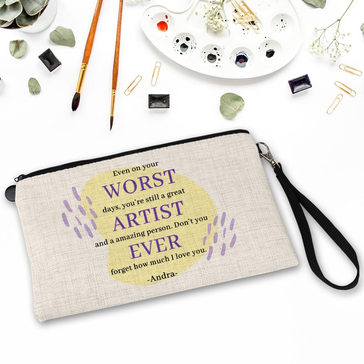 Trusă de accesorii personalizată cu text - Artist
